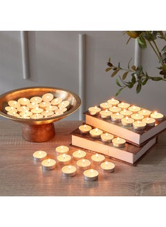 Home Box Qara 50-Piece Vanilla Tealight Candle Set 19 x 2.5 x 19 cm  - Image 2