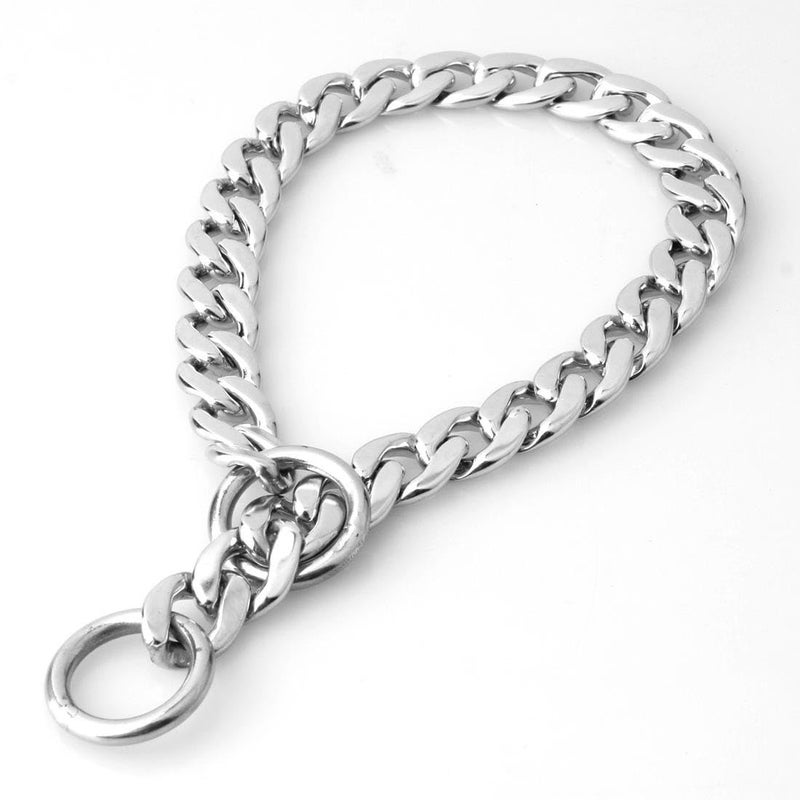 PET FUN Heavy Duty 4mm Choke Swivel Metal Dog Chain – Durable Training Collar with Strong Links & 360° Anti-Tangle Swivel for Medium & Large Dogs (Width 4 MM - Length -24.INCH) - Image 1