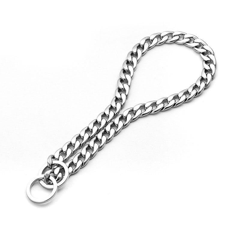 PET FUN Heavy Duty 4mm Choke Swivel Metal Dog Chain – Durable Training Collar with Strong Links & 360° Anti-Tangle Swivel for Medium & Large Dogs (Width 4 MM - Length -24.INCH) - Image 3