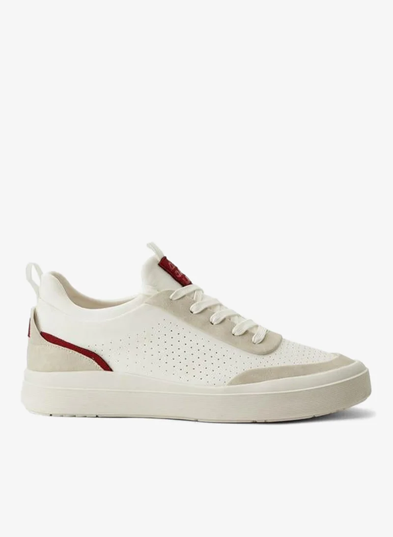 Oaklan By Shoexpress BEIGE Men Lace-Up Ankle Sneakers for Men | Best Price UAE