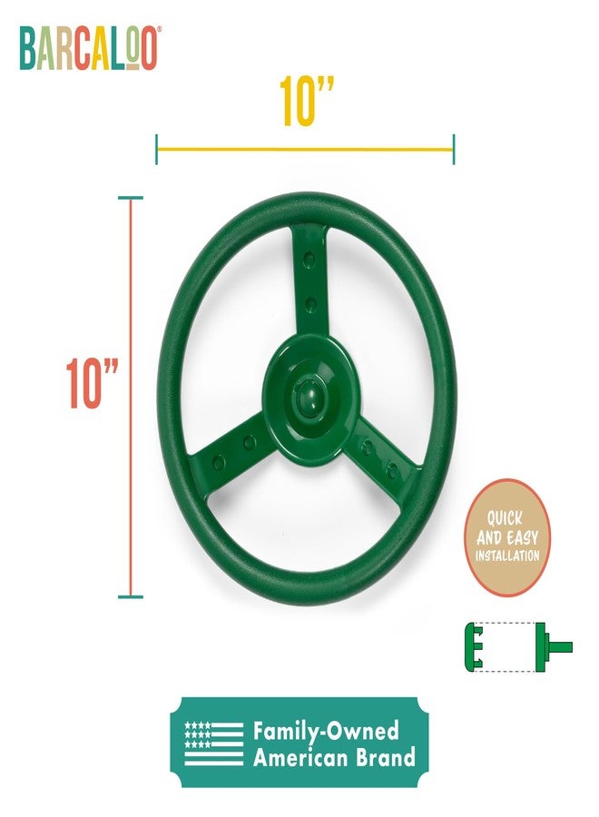 Barcaloo Jungle Gym Steering Wheel for Kids, Easily Mounted on Any Wall Panel, Swing Set Accessory - Image 2
