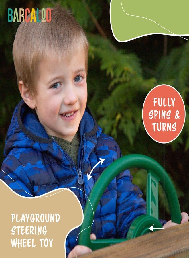 Barcaloo Jungle Gym Steering Wheel for Kids, Easily Mounted on Any Wall Panel, Swing Set Accessory - Image 3