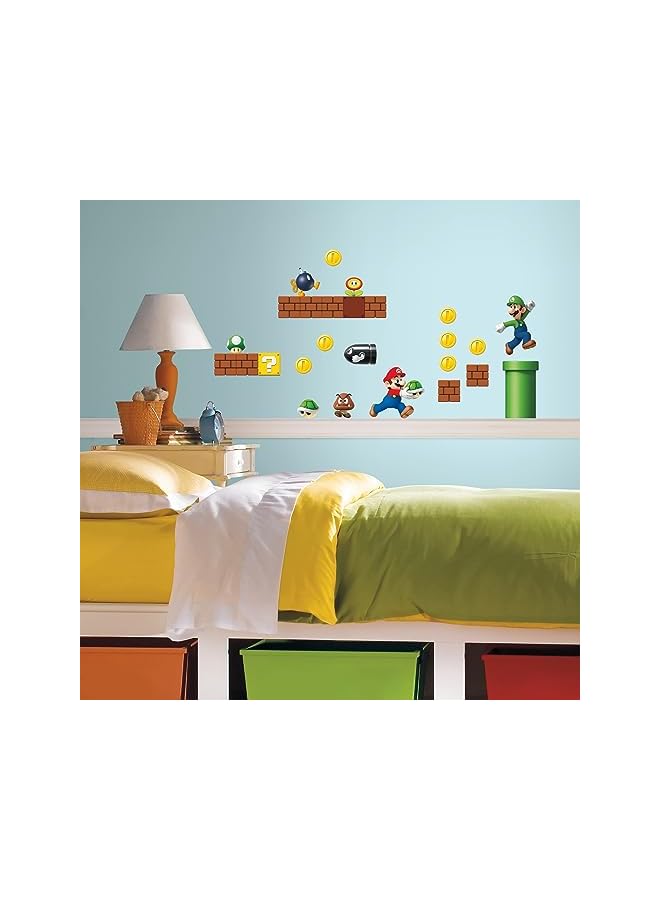 PROMASS Nintendo - Super Mario Build A Scene Wall Decal, Multicolor, 5.715 cm. 5.715 cm by 12.7 cm. 20.32 cm, Set of 45 Pieces - Image 2