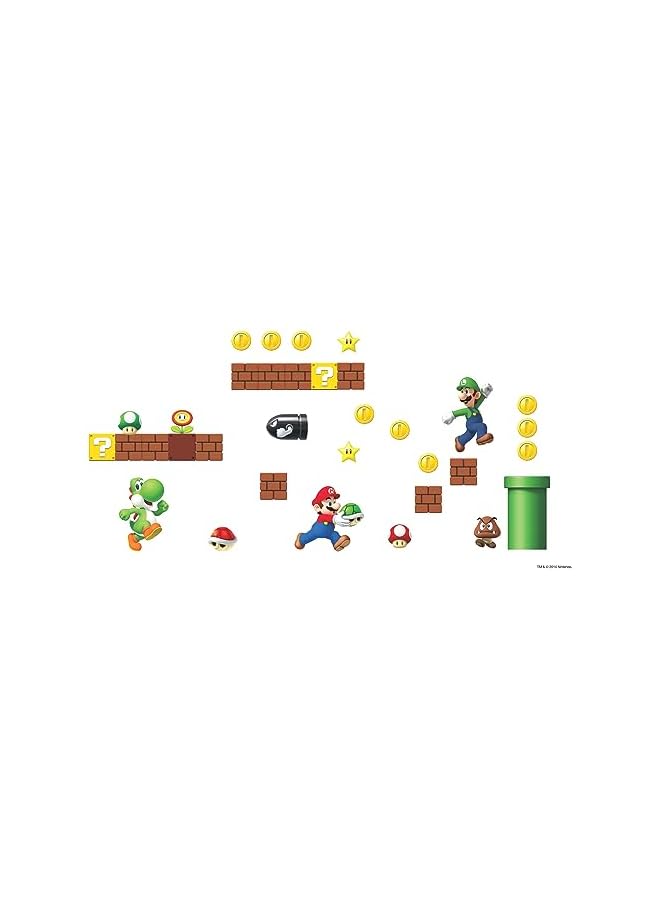 PROMASS Nintendo - Super Mario Build A Scene Wall Decal, Multicolor, 5.715 cm. 5.715 cm by 12.7 cm. 20.32 cm, Set of 45 Pieces - Image 4