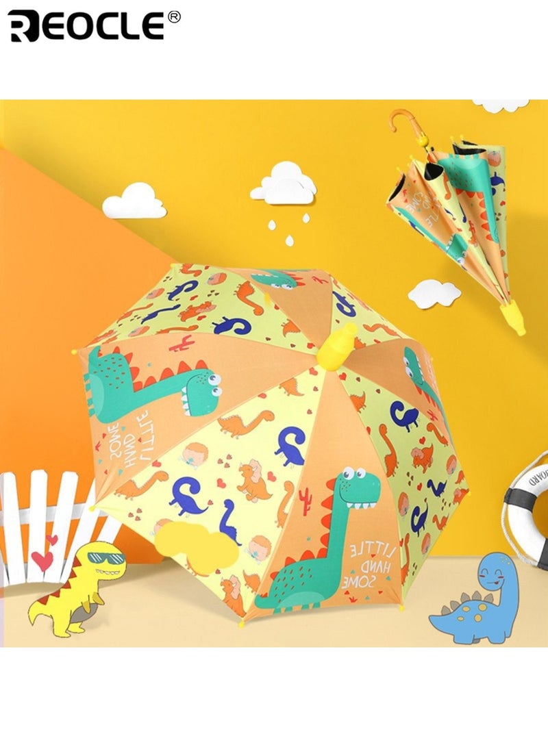 ريوكل مظلة محمولة خفيفة الوزن للأطفال ذات 10 أضلاع مع مقابض قبضة ناعمة متينة وآمنة وسهلة الإمساك مناسبة لطلاب المدارس الابتدائية الاستخدام اليومي للتنقلات المدرسية والأنشطة الخارجية مثالية كغسالة هدايا آمنة للأولاد للبنات للصغار - Image 5