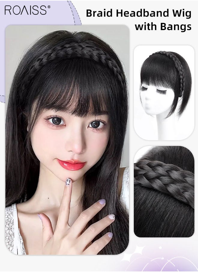 Headband In Bangs Hair Extensions Natural Black Bangs Modify Your Face Hair Extension For Daily Wear Hair Extensions Hair Topper