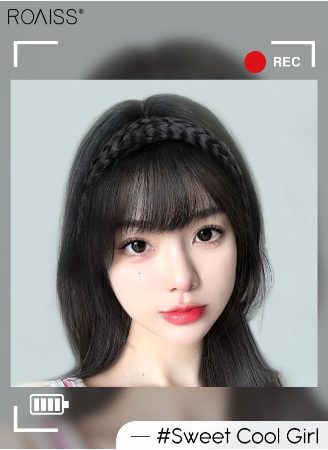 Headband In Bangs Hair Extensions Natural Black Bangs Modify Your Face Hair Extension For Daily Wear Hair Extensions Hair Topper