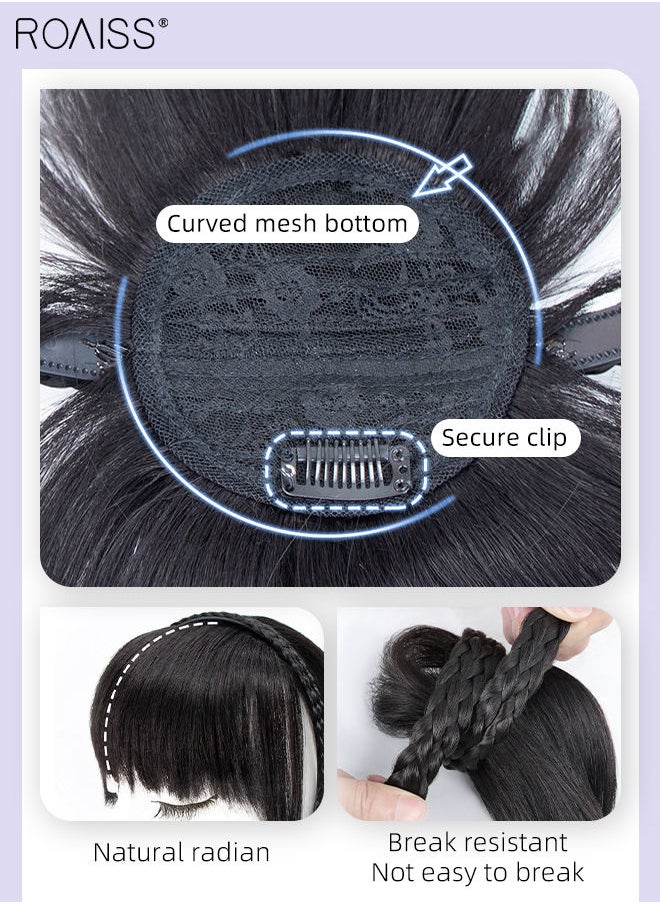 Headband In Bangs Hair Extensions Natural Black Bangs Modify Your Face Hair Extension For Daily Wear Hair Extensions Hair Topper