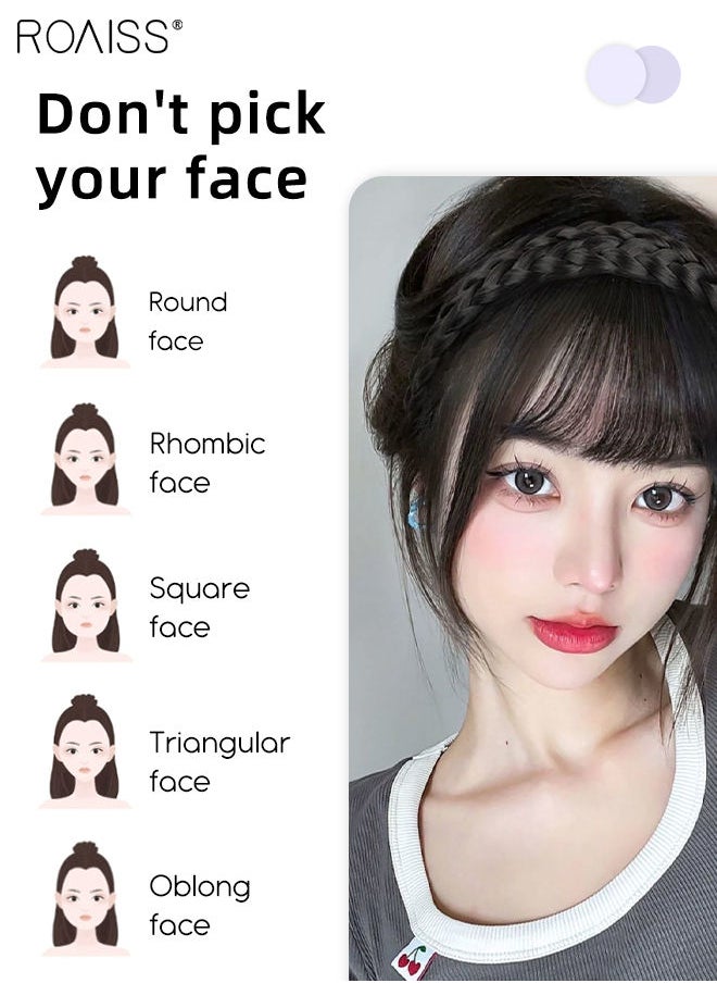 Headband In Bangs Hair Extensions Natural Black Bangs Modify Your Face Hair Extension For Daily Wear Hair Extensions Hair Topper