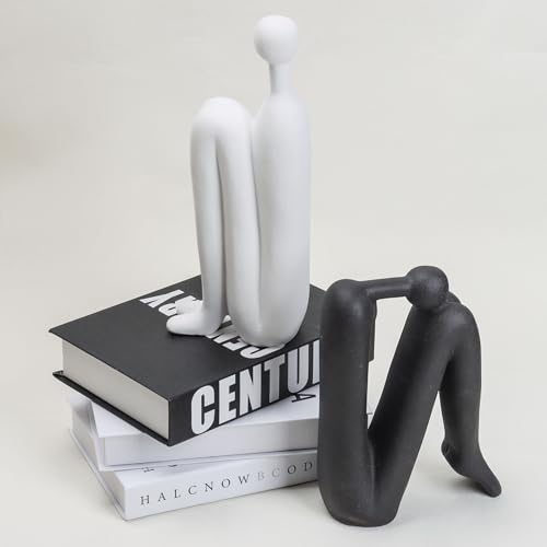 WANCHIY Book Ends Decorative for Shelves- Modern Bookends for Bookshelf Decor, Heavy Duty Book Holder and Book Stopper, Stylish Shelf Decorations and Bookends for Shelves - Image 3
