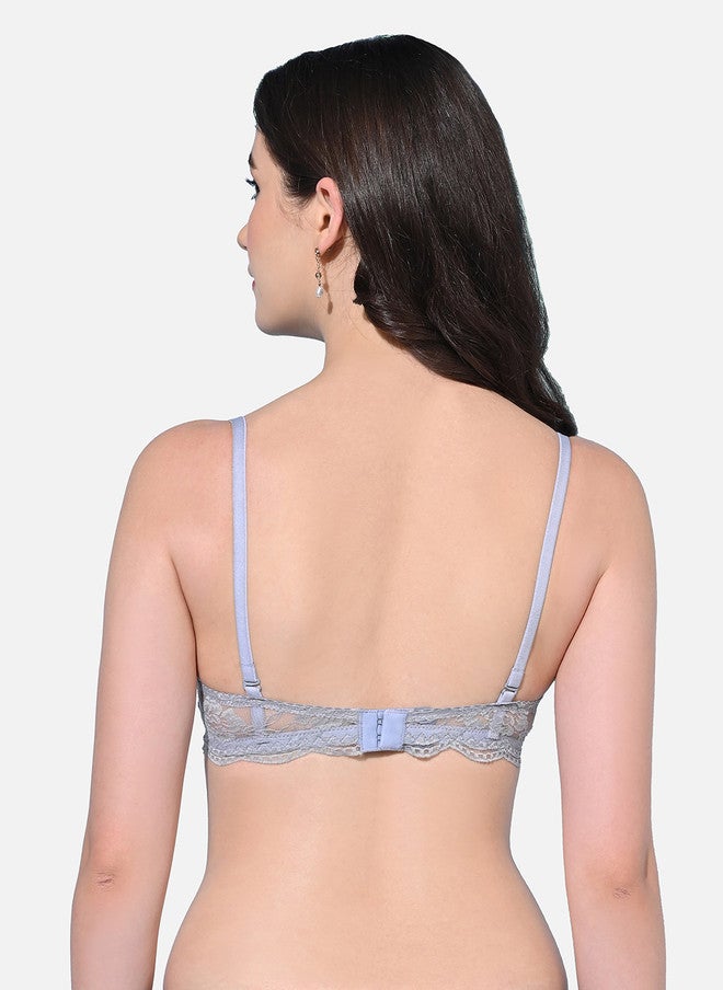 FIMS Printed Non-Wired Full Coverage Seamless Lace Everyday Bra With All Day Comfort - Image 3