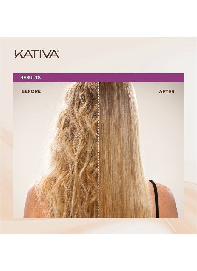 Kativa Brazilian Straightening Blonde Kit, 12 Weeks of Home Use Professional Straightening, with Olive Oil, Citrus Fruits and Keratin, for Straighter, Softer and Shinier Light-Coloured Hair  - Image 5