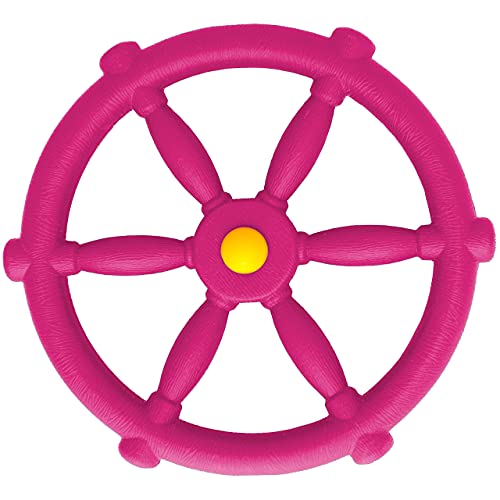 Jungle Gym Kingdom Swing Set Accessories Pirate Ship Steering Wheel for Kids Outdoor Playhouse Treehouse Backyard Playset Playground Equipment Pink - Image 1