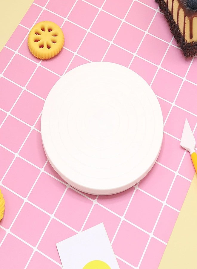 ZZHXSM 1 Cake Decorating Turntable - 5.5-Inch Rotating Cake Stand - Cookie Decorating Turntable for Kitchen Baking - White - Image 5
