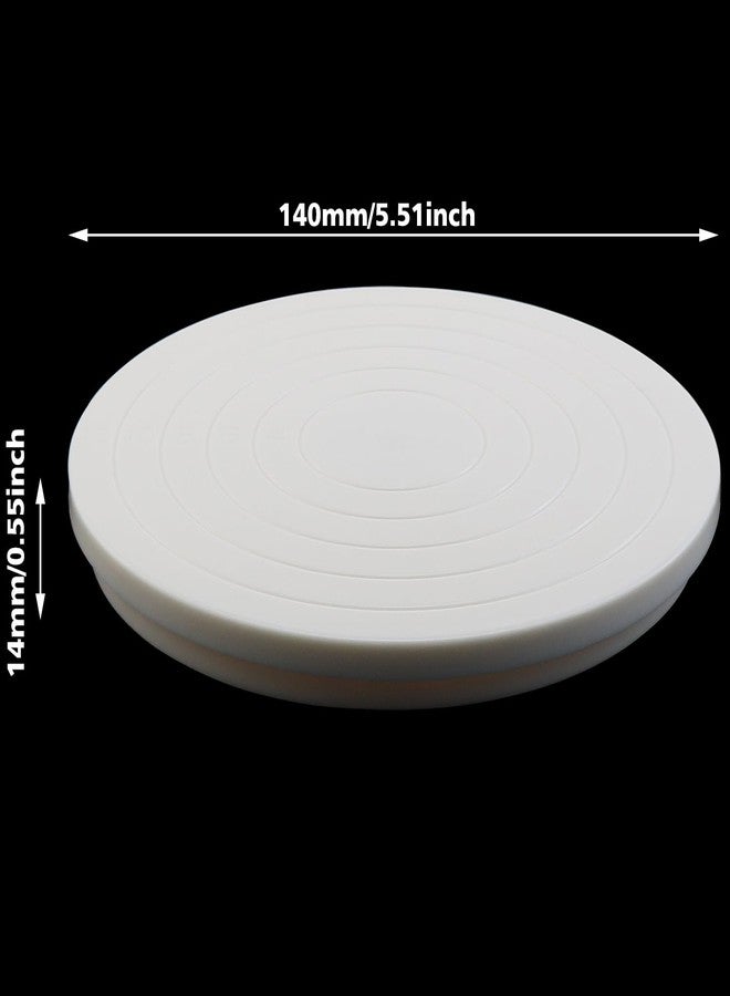 ZZHXSM 1 Cake Decorating Turntable - 5.5-Inch Rotating Cake Stand - Cookie Decorating Turntable for Kitchen Baking - White - Image 2