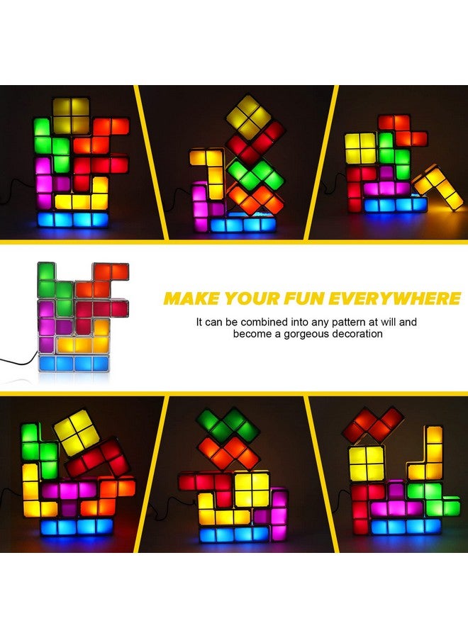 LOSCHEN Night Light,Diy Stackable Led 7 Colors Interlocking Induction Novelty Desk Lamp,3D Puzzle Magic Light Bright Toy For Kids Teens,Gamer Decor Ideal Usb Plug - Image 3