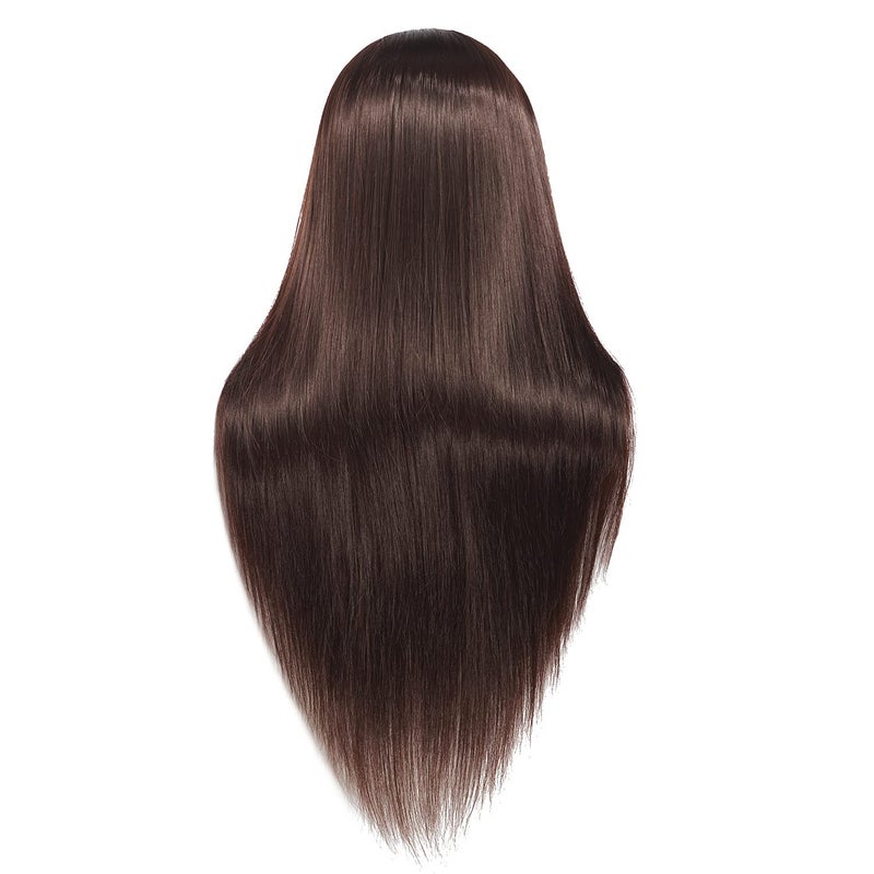 Training Head 26"-28" Mannequin Head Hair Styling Manikin Cosmetology Doll Head Synthetic Fiber Hair Hairdressing Training Model Free Clamp (1711D0420) - Image 5