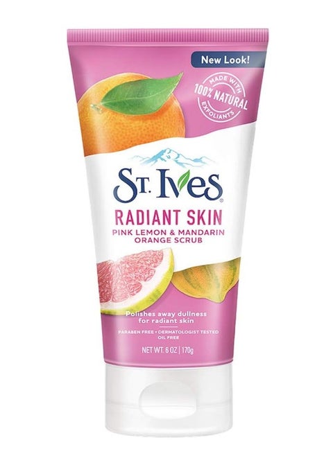ST. Ives Even And Bright Pink Lemon And Mandarin Orange Face Scrub 6 Oz