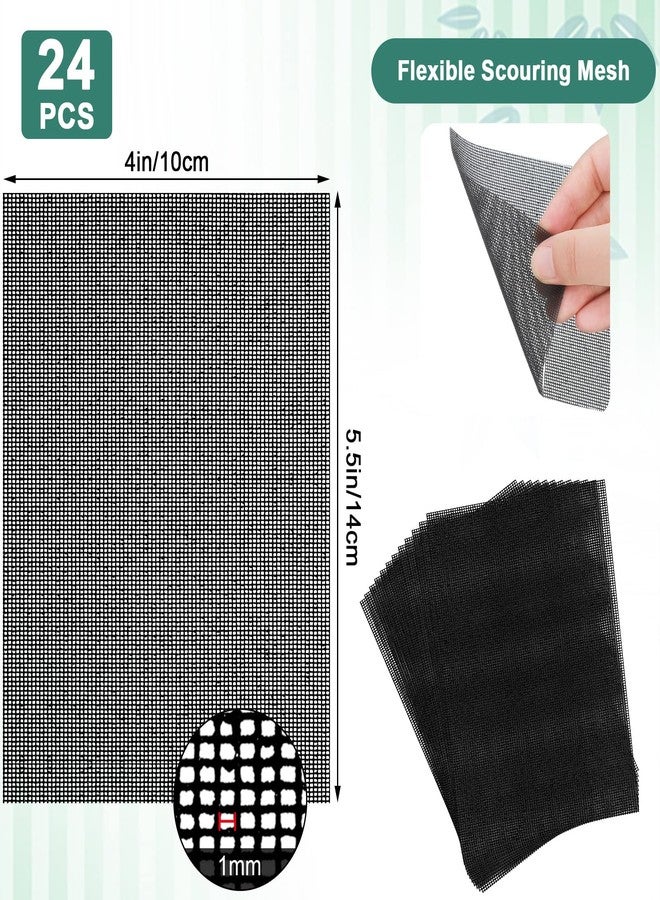 Skyley Flexible Scrubbing Screen for Household Cleaning Toilet Ring Remover 5.5 x 4 Inch Flexible Scouring Mesh Pad Abrasive Grit Cleaning Screen for Remove Carbon, Rust and Scale (24) - Image 4