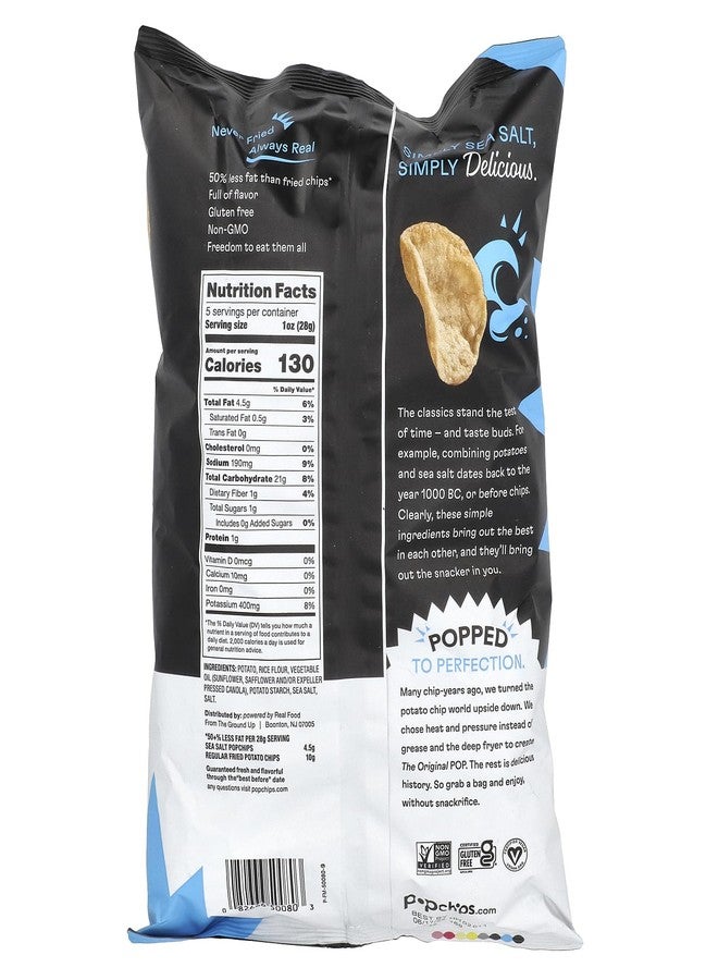 Popchips رقائق البطاطس بوب تشيبس، ملح البحر، 5 أونصات - Image 2