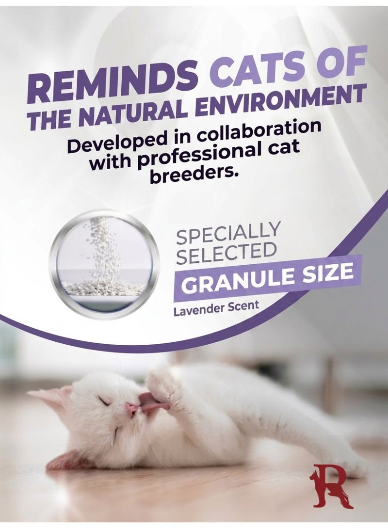 Catmania Premium White Bentonite Clumping Cat Litter Lavender Scent 5L - Image 4