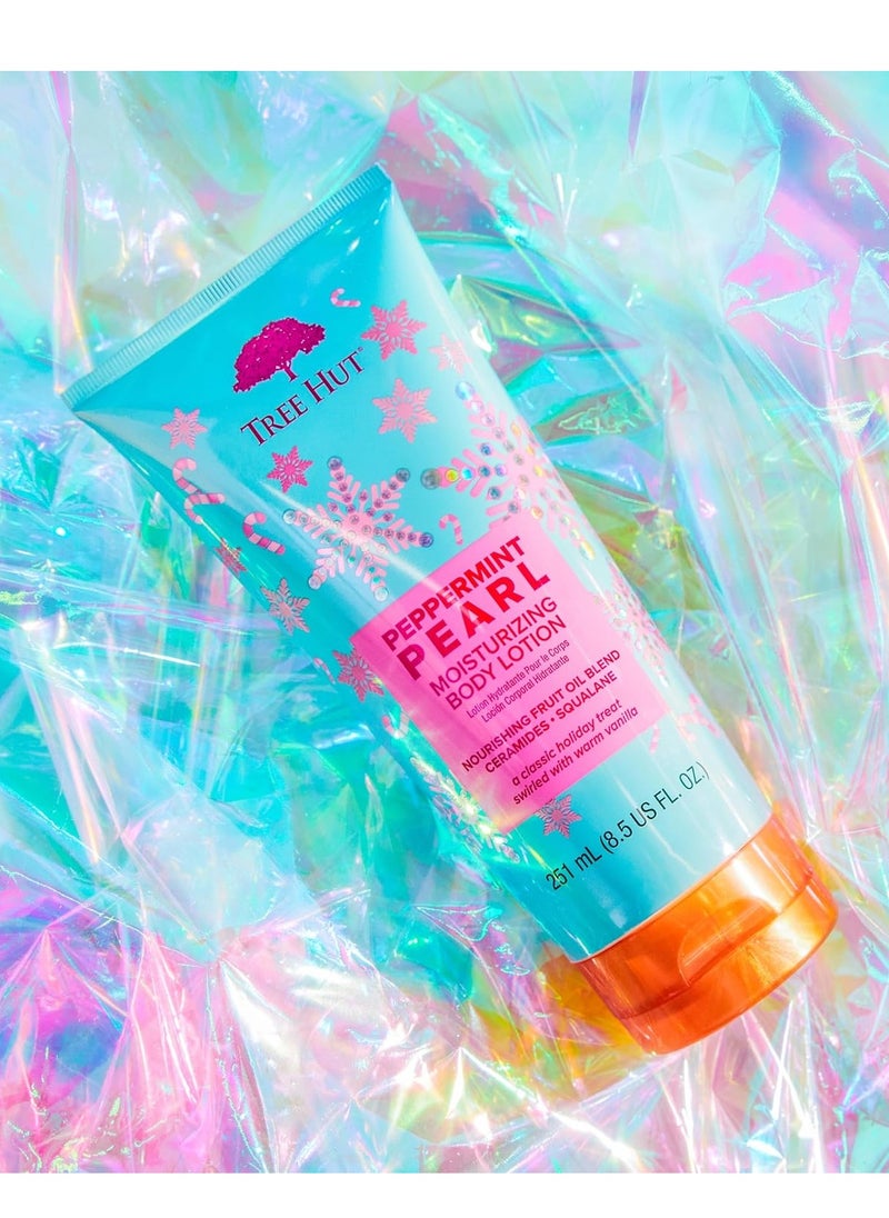 Tree Hut Tree Hut Peppermint Pearl Body Lotion | Limited Edition Holiday | Ceramide and Squalene Formula Helps Protect Skin | Long-lasting Hydration Leaves Skin Feeling Soft & Moisturized | 8.5 fl oz.  - Image 3
