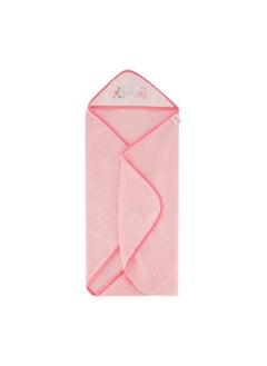Cudlie Buttons & Stitches Baby Girl 3 Pack Rolled/Carded Hooded Towels In Butterfly Polka Prin - Hello Floral Dino  - Image 4
