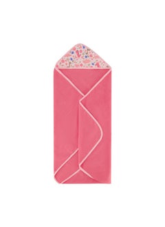 Cudlie Buttons & Stitches Baby Girl 3 Pack Rolled/Carded Hooded Towels In Butterfly Polka Prin - Hello Floral Dino  - Image 5