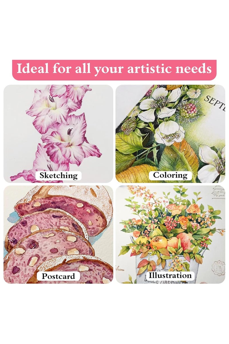 Giorgione Artist Aquarelle Watercolor Pencils (Set of 36) long-watercolor pencils + brush in metal case - Image 3