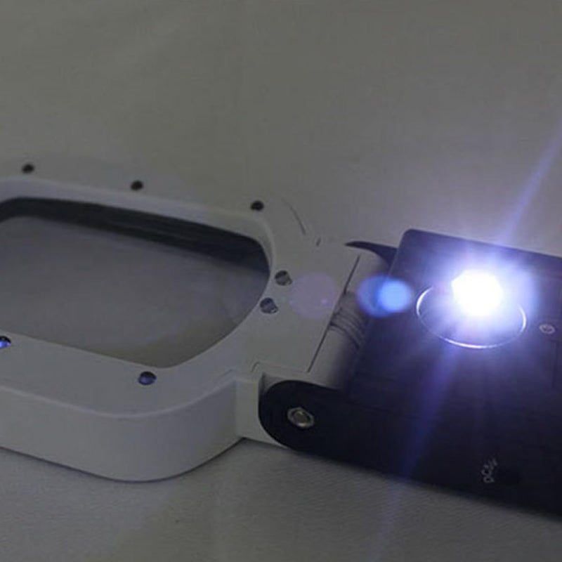 نظارة مكبرة قابلة للطي LED 10x عالية الوضوح مع ضوء قراءة محمول لكبار السن للفحص - Image 5