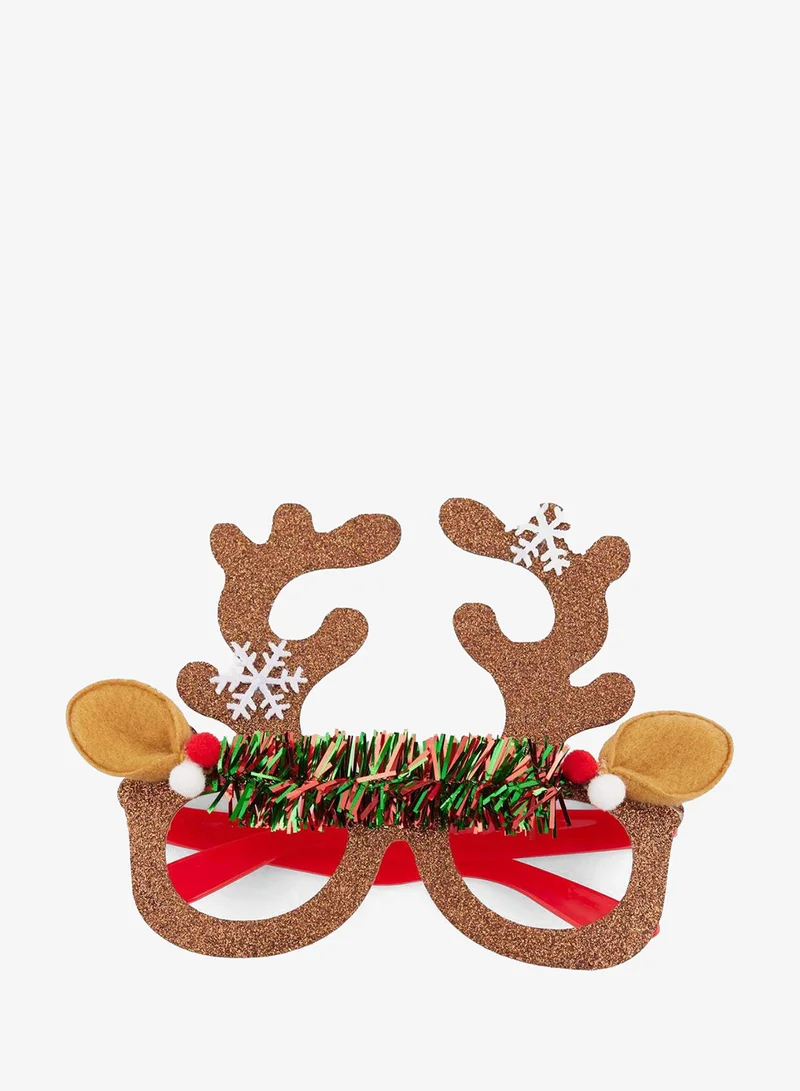 ديفاكتو Unisex Christmas Reindeer Themed Glasses