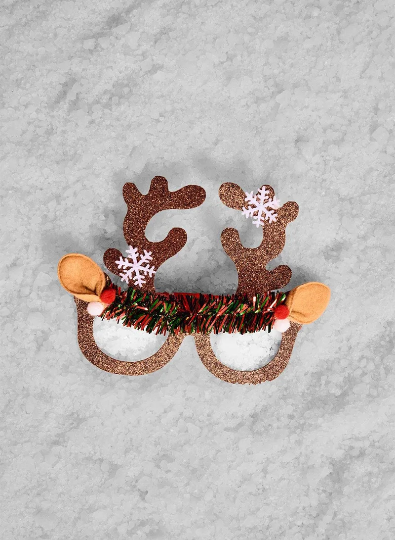 ديفاكتو Unisex Christmas Reindeer Themed Glasses