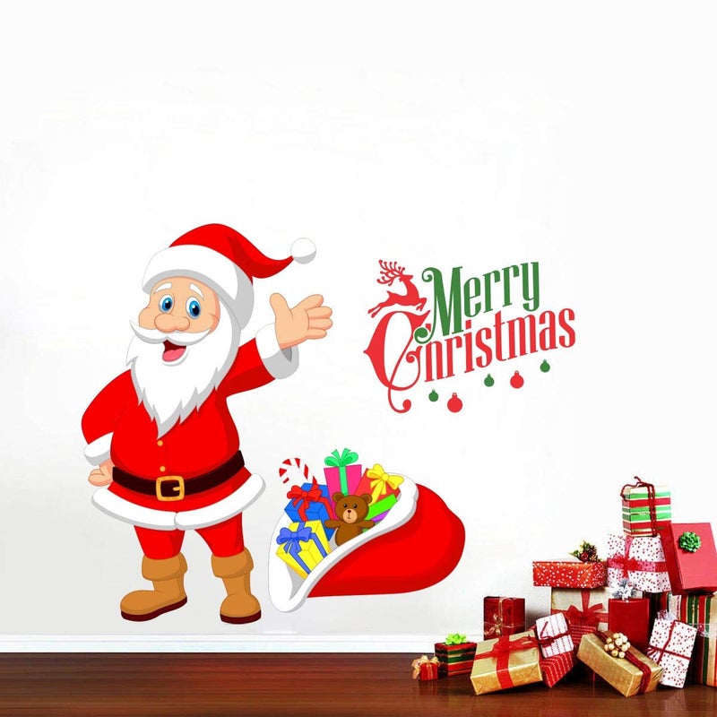 DecorVilla Decor Villa PVC Vinyl Christmas 3D Wall Sticker JUST Peel Stick New Modern Art Trendy Wall Stickers for Home Decoration Living RoomOffice Bedroom etc Size 58 CM X 55 CM Multicolor - Image 2