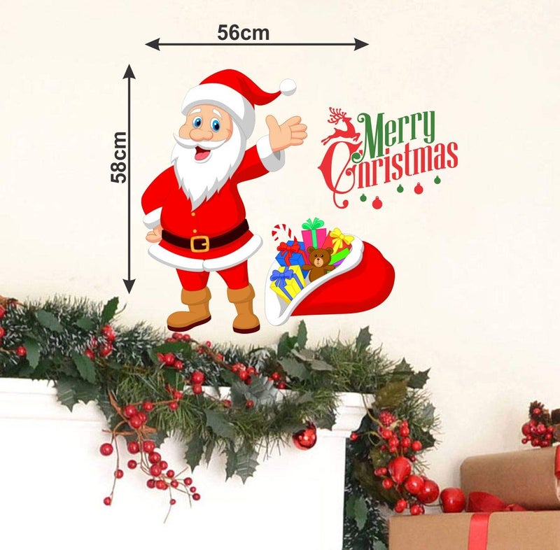 DecorVilla Decor Villa PVC Vinyl Christmas 3D Wall Sticker JUST Peel Stick New Modern Art Trendy Wall Stickers for Home Decoration Living RoomOffice Bedroom etc Size 58 CM X 55 CM Multicolor - Image 3