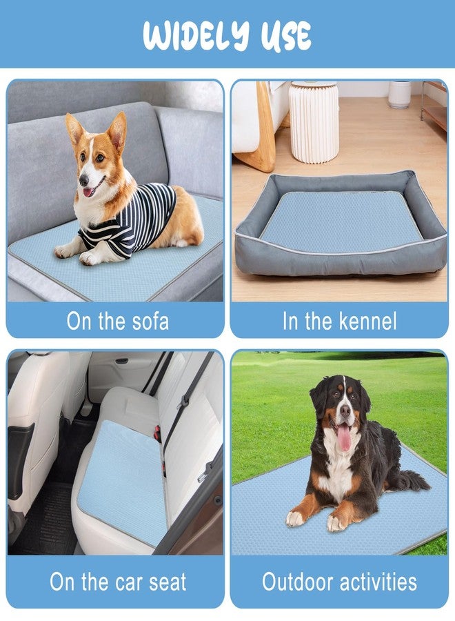 Buvlnee Summer Dog Cooling Mat Washable Ice Silk Self Cool Pad for Large Dogs and Cats, 59x40in Pet Sleeping Pad for Crate, Bed, Indoor & Outdoor Floor, Car Seats - Image 4