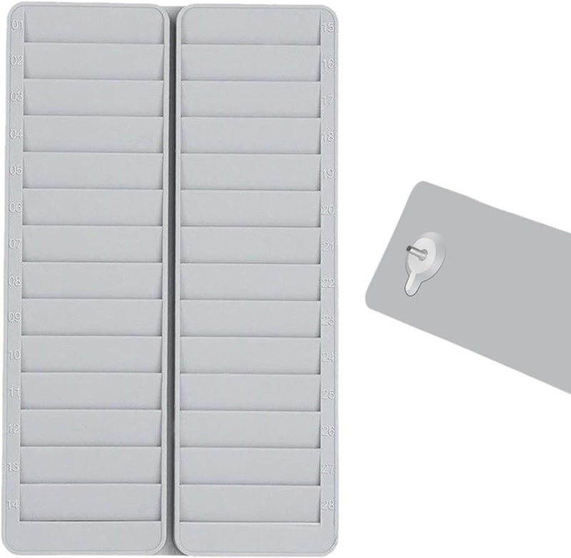 Time Card Holder Multipurpose for Attendance ID Rack Compact with 28 Pocket Wall Hanging for Warehouse Factory Workshop - Image 4
