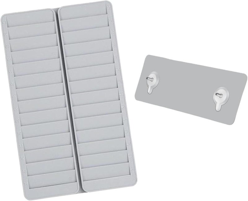 Time Card Holder Multipurpose for Attendance ID Rack Compact with 28 Pocket Wall Hanging for Warehouse Factory Workshop - Image 1