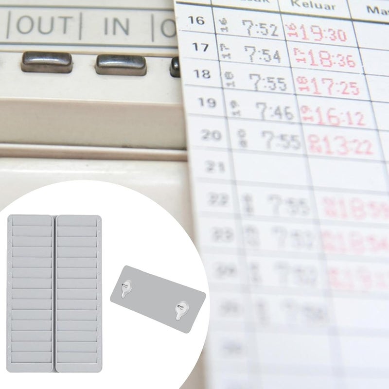 Time Card Holder Multipurpose for Attendance ID Rack Compact with 28 Pocket Wall Hanging for Warehouse Factory Workshop - Image 2