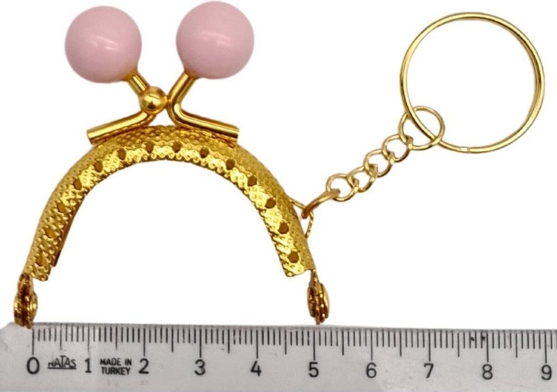 Angel Çanta Aksesuar Angel Bag Accessory 5 cm Keychain Bulk Wallet Clip Powder Color Gold Metal  - Image 2