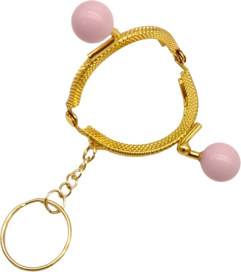 Angel Çanta Aksesuar Angel Bag Accessory 5 cm Keychain Bulk Wallet Clip Powder Color Gold Metal  - Image 4