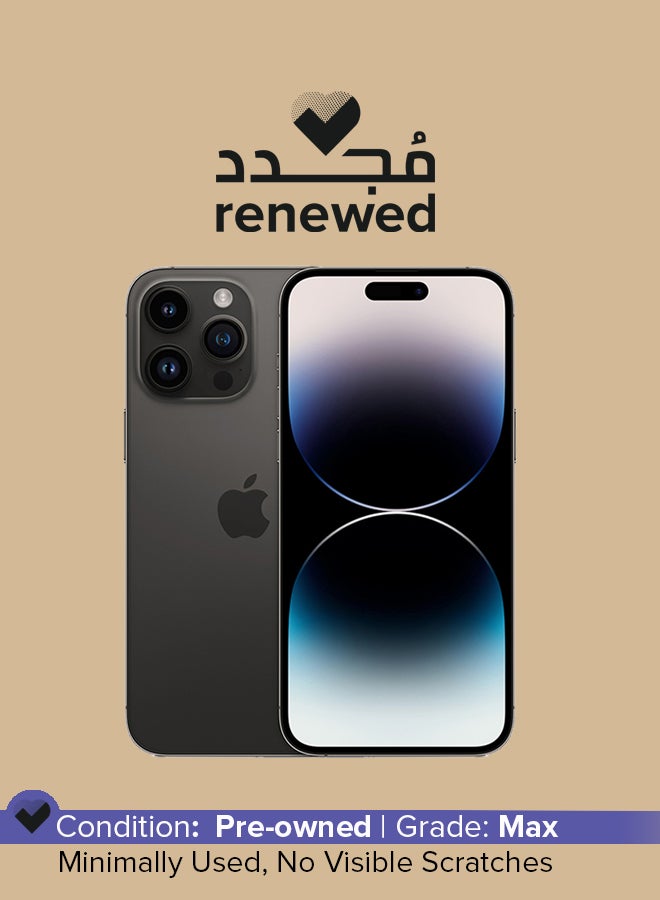 Apple Renewed - iPhone 14 Pro Max 128GB Space Black 5G With FaceTime - USA Version (e-SIM only) - Image 1