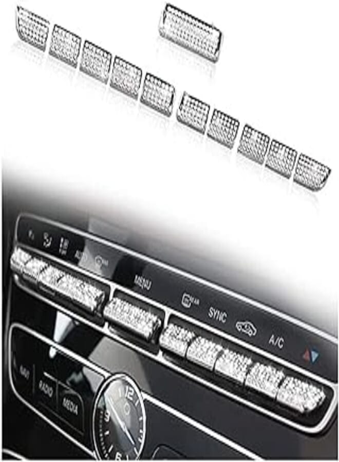 Control Button Cover for Mercedes E 2016 to 2018 - 11 Pieces