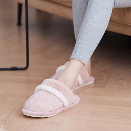 GOEWY Cozy Slippers for Women Indoor and Outdoor Fuzzy House Shoes with Memory Foam Anti-Skid Sole Gifts for Women Mom Girlfriend Ladies - Image 4
