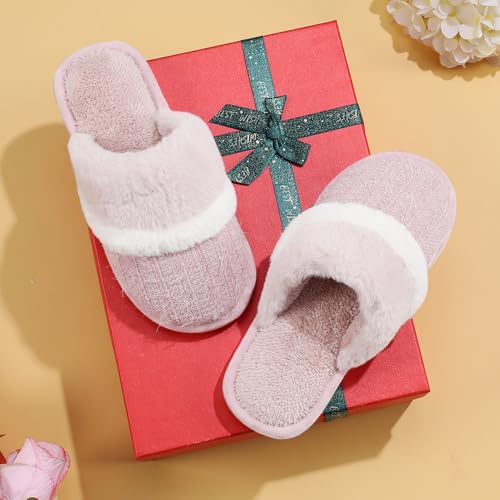 GOEWY Cozy Slippers for Women Indoor and Outdoor Fuzzy House Shoes with Memory Foam Anti-Skid Sole Gifts for Women Mom Girlfriend Ladies - Image 5