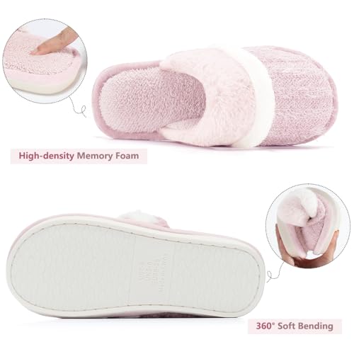 GOEWY Cozy Slippers for Women Indoor and Outdoor Fuzzy House Shoes with Memory Foam Anti-Skid Sole Gifts for Women Mom Girlfriend Ladies - Image 3