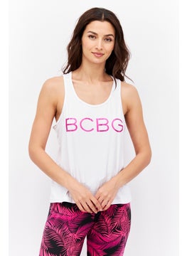 BCBGeneration Women 2 Pieces Sleeveless Allover Printed Pajama Set, Pink  - Image 3