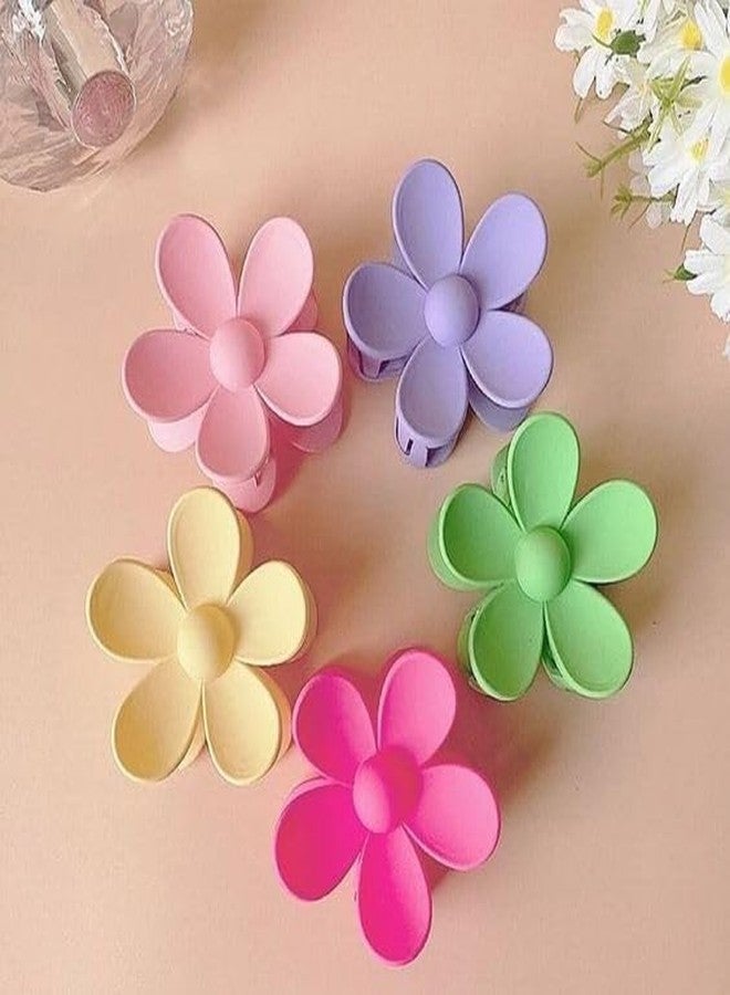 Xarnish Mini Hawaiian Flower Hair Clips For Women, Flower Hair Claw Clips Plumeria Claw Clips for Thin Hair Claw Clips for Thick Hair Beach Hair Accessories for Girls Multi Color - Pack of 6 (MiniX2) - Image 4