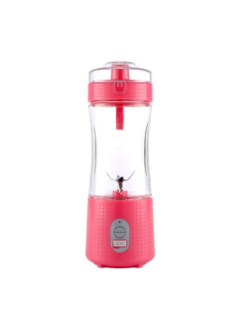 Multi-Design USB Rechargeable Electric Juice Blender 380.0 ml Blender-03 Rose Red