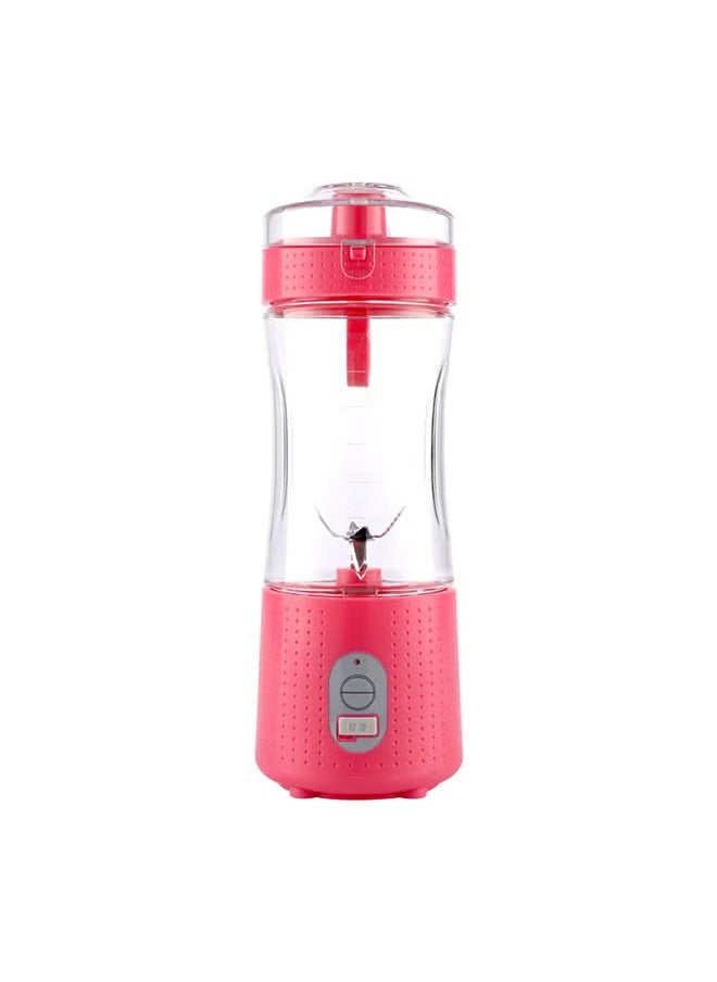 Generic - Multi-Design USB Rechargeable Electric Juice Blender 380.0 ml Blender-03 Rose Red - Image 1