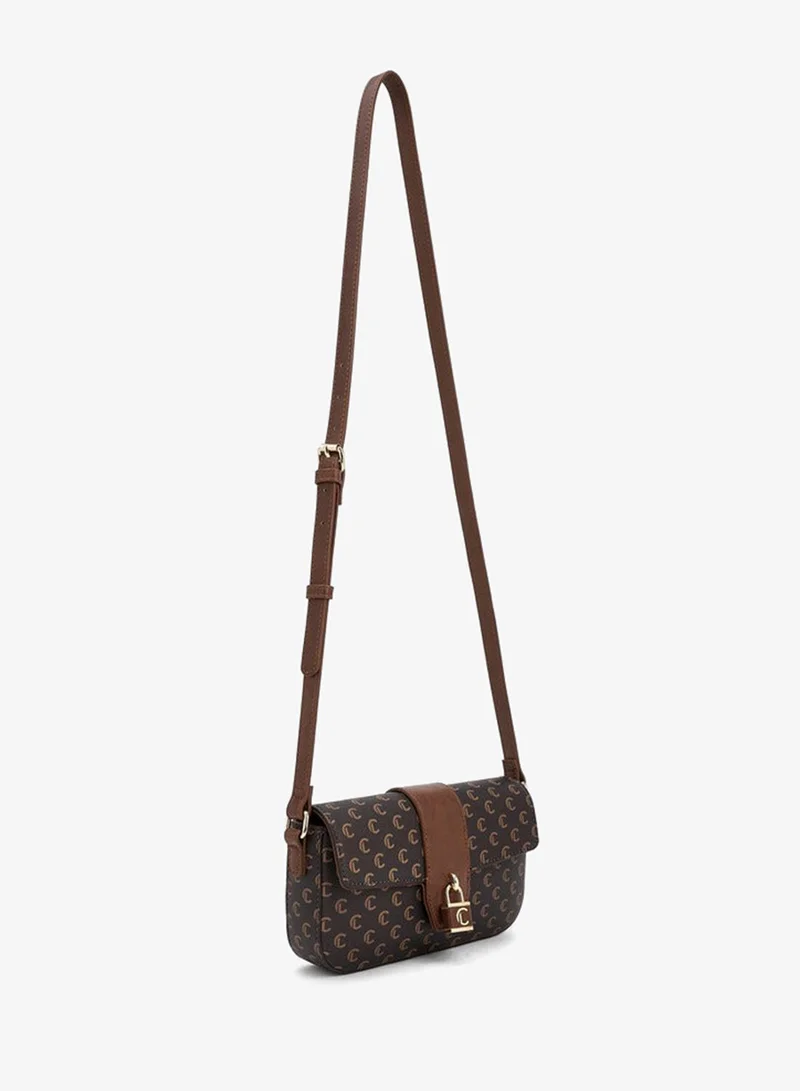 لو كونفورت Textured Crossbody Bag With Adjustable Strap